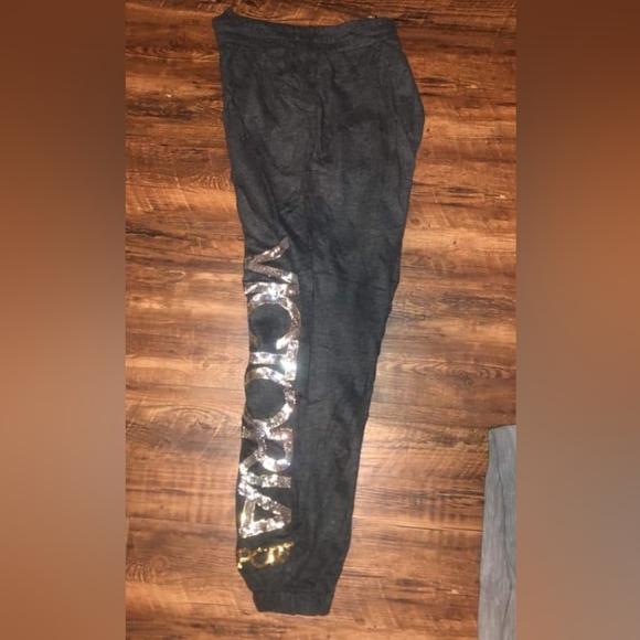 Victoria's Secret Pink Sweatpants with beautiful Bling down the side - Picture 2 of 2